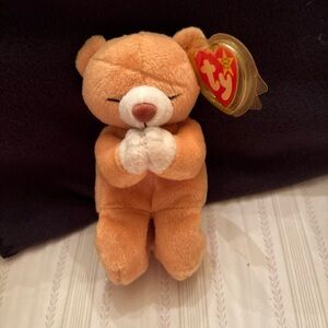Ty Beanie Praying Baby Bear Hope - 4213 with Tags and Protector